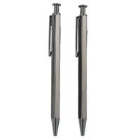 Nouveau style de stylo à bille en métal à action par clic, corps en métal massif, logo personnalisé, stylo publicitaire pour réunions d'affaires