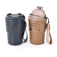 Bouteille isotherme sous vide en acier inoxydable 300ml/400ml/600ml, sans BPA, anti-fuite, avec paille, pour café et eau