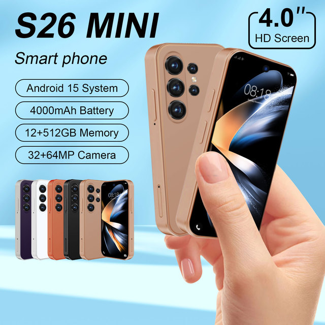 2026 S26 Ultra Mini 5G Android Smartphone 12+512GB 4.0" 64MP 4000mAh Unlocked Dual SIM LTE