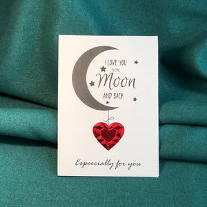 バレンタインデーの赤いハートのグリーティングカード封筒付き5x7インチエレガントな招待状結婚式やあらゆる機会に - Product Image 5