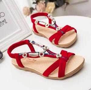 Wholesale Ladies Sandals the Latest Style Summer <strong>Flat</strong> Beach <strong>Shoes</strong> Fashion Girls Sandals <strong>Ankle</strong> <strong>Strap</strong> PU Women and Ladies <strong>Shoes</strong> - Product Image 4