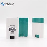 Contenant ovale pour stick solaire ou déodorant, en PP, 20 ml, remplissage par le bas, vide, en plastique, Zhejiang, cosmétique, impression sérigraphique, ouverture facile