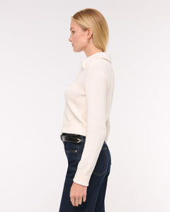 Top <span class=keywords><strong>de</strong></span> punto <span class=keywords><strong>de</strong></span> manga larga con diseño <span class=keywords><strong>de</strong></span> cremallera doble <span class=keywords><strong>de</strong></span> Color sólido con logotipo bordado personalizado 100% cárdigan <span class=keywords><strong>de</strong></span> punto <span class=keywords><strong>de</strong></span> lana para mujer - Product Image 3