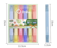 H20 En gros, 240 ensembles par carton, Marqueur double pointe à l'aspect élégant, Stylo aquarelle oblique, pour carnet de notes et école (pour filles)