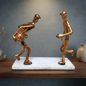 Modern Aluminium <b>Figurative</b> Sculpture Handcrafted Eco-Friendly Durable Art Tabletop Decor for Home Office - Product Image 3