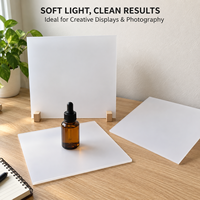 Panneau PMMA translucide dépoli en acrylique PE anti-âge, effet diffuseur pour boîte à lumière, cloison laser semi-transparente