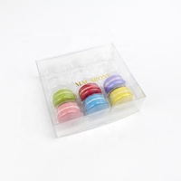 Emballage plastique transparent pour Macaron chocolat, logo personnalisé avec plateau à blister, 12 pièces