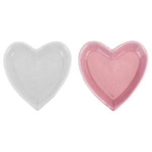 Custom Logo <b>Ceramic</b> <b>Ring</b> Dish Jewelry Tray Heart Shaped With Golden Love Personalized Fun Gift - Product Image 1