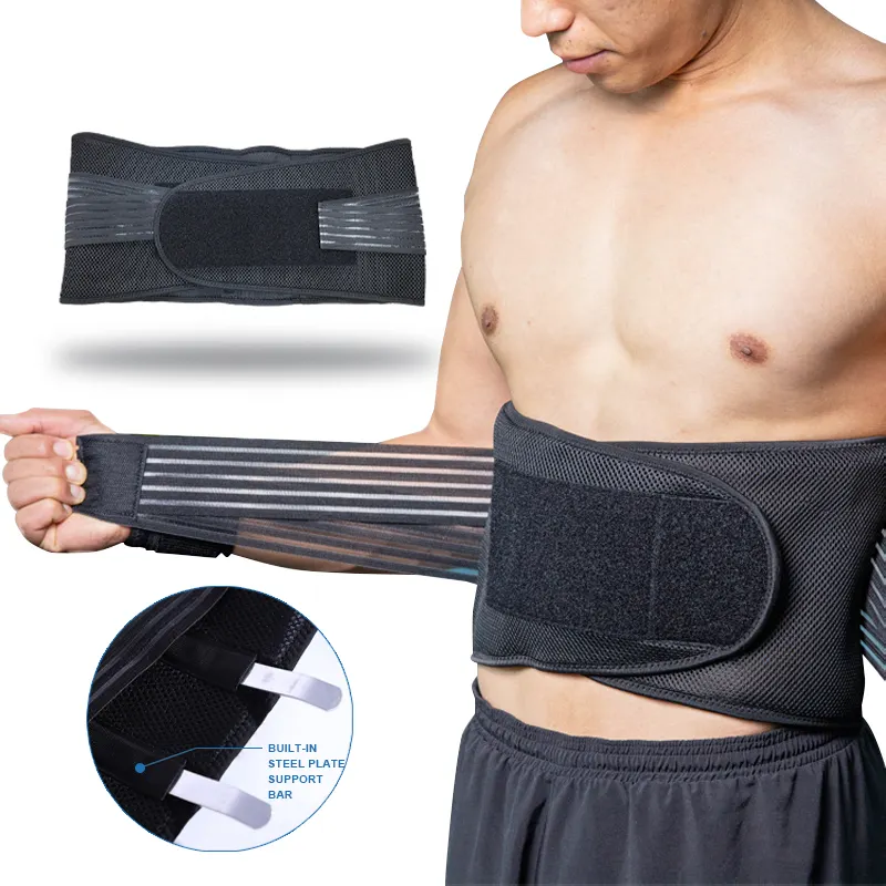 Stahlplatte Taillentrainer Unterstützung hochelastische Taillentrimmer Rückenstütze Unterstützung einstellbarer Bauchtraining-Gürtel