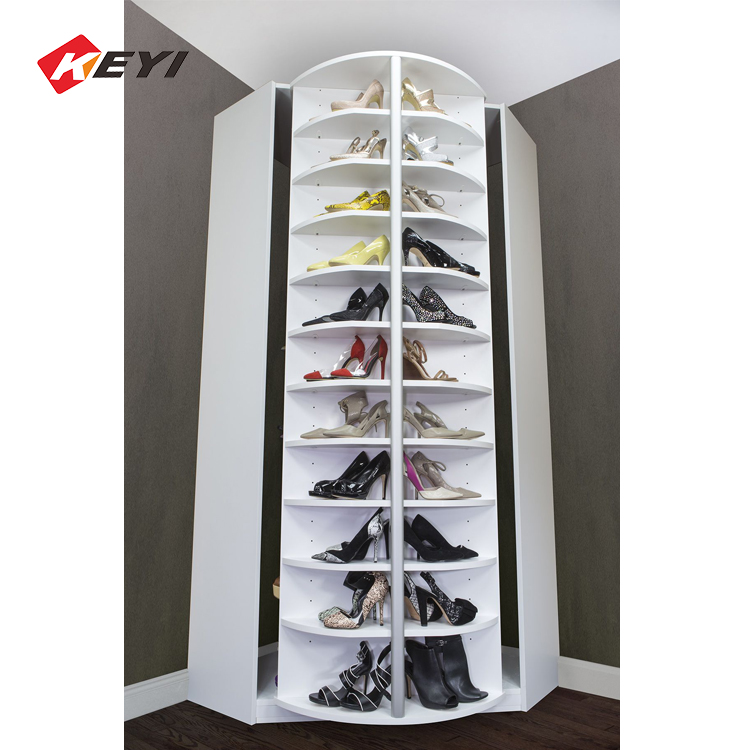 Wholesale Revolving Shoe Rack Cabinet Home Furniture Custom Living Room Furniture Supermarket Rack Modern White or Custom