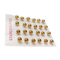 Pendientes de acero de titanio de alta calidad, moda bonita, acero inoxidable, estilo simple, 12 pares, llavero redondo de búho, venta directa de fábrica