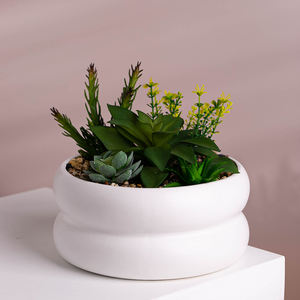 Macetas grandes de cerámica, redondas, de doble cubierta, para jardín, decoraciones, novedad - Product Image 2