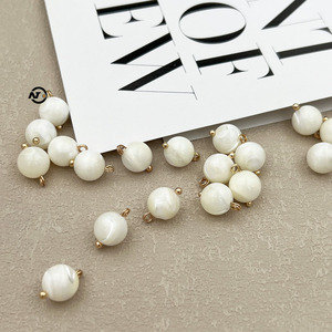 Móng ngựa ốc vỏ tự nhiên nút kim mẹ của Ngọc Trai nút cho phong cách Trung Quốc sườn xám Hanfu trang trí DIY dệt kim - Product Image 4