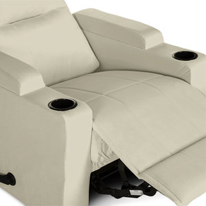 Silla reclinable cinematográfica clásica de terciopelo más vendida con portavasos-Beige claro-AB08 - Product Image 4