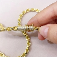 Chaîne cubaine pour homme en argent S925 avec moissanite VVS couleur D de haute qualité, plaquée rhodium certifiée, pour collier hip-hop