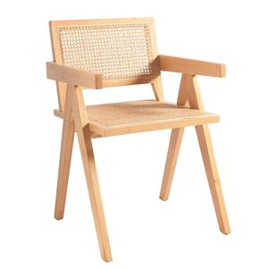 Chaise de salle à manger en bois de <span class=keywords><strong>fauteuil</strong></span> de meubles de restaurant en osier naturel de haute qualité <span class=keywords><strong>avec</strong></span> <span class=keywords><strong>accoudoir</strong></span> - Product Image 2