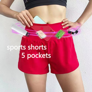 Shorts Deportivos para Mujer, <span class=keywords><strong>Pantalones</strong></span> <span class=keywords><strong>Cortos</strong></span> Casuales de 5 Pulgadas, Shorts para Correr, Tenis, Ejercicio, Ropa Deportiva con Bolsillos - Product Image 1