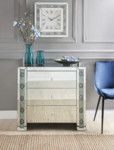 Modern Wooden Nightstand with Storage and 3 Drawers - Product Image 2