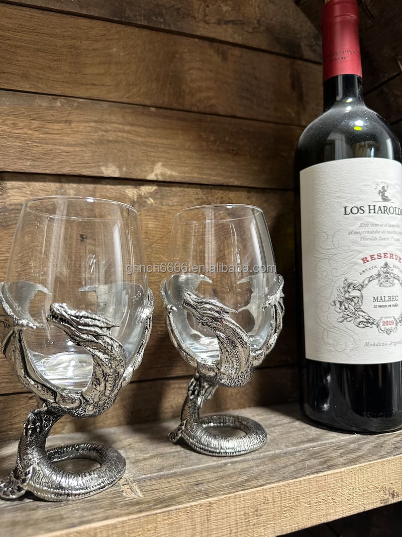 Handcrafted Dragon Wine Glasses - Perfect Gift for Lovers