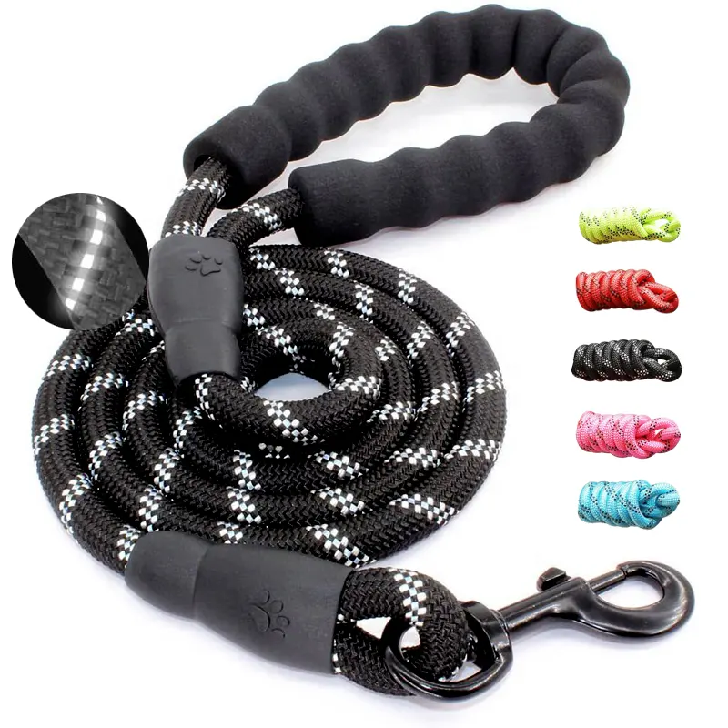 5ft Heavy Duty Pet Reflective Training Tracking Nylon Rope Dog Lead Dog Leash