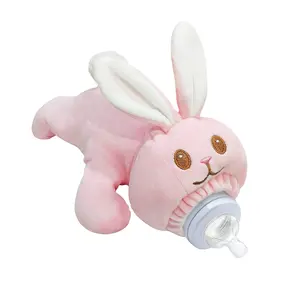 1102 Lovely Animal Infant Baby Feeder Bottle Keep Warm Holder Cover coniglio peluche Bunny Doll biberon