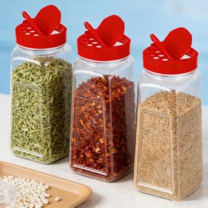Envase de Plástico para Condimentos, Botella de Plástico para Pimienta en Polvo, Tarro Transparente de Plástico PET para Especias - Product Image 5