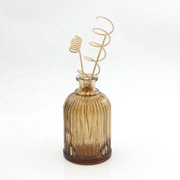 Bouteille diffuseur vide en verre pour aromathérapie, 40ml 50ml 80ml 200ml 500ml, côtelée, ambrée, transparente, dégradée