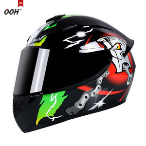 Casque de <span class=keywords><strong>moto</strong></span> intégral OOH en ABS homologué DOT avec haut-parleur, pour la course sur route, pour hommes et femmes, avec visières teintées et transparentes, boîte - Product Image 5