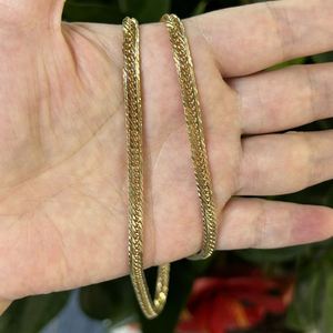 Noble collar de oro de 18 quilates joyería 4,8 MM 22 pulgadas Xiping cadena pulseras estilo HipHop para hombres encanto mujeres señora niño boda fiesta - Product Image 6