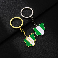 Pendentif Carte du Nigéria Drapeau Ethnique Unisexe Polyvalent en Acier Inoxydable Bijou Tendance Accessoire de Mode - Vente Chaude