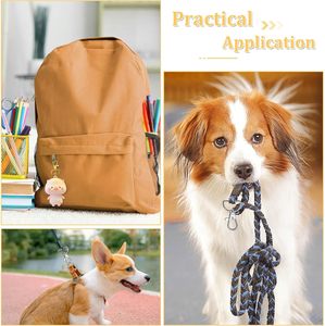 PAXCOO Keychain Bulk With <b>Key</b> Chain Swivel Hook D Rings And Slide Buckles For Handbag <b>Purse</b> Hardware Craft Inch - Product Image 5