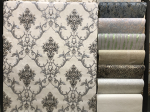 Chinesische Lieferant elegante Tapete blau und grau Tapete 106 Textilablage für den Gebrauch - Product Image 3