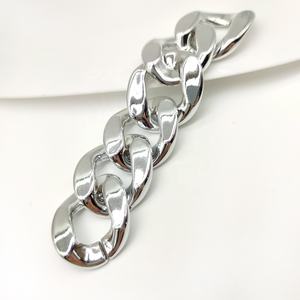 高品質 UV電気メッキ カラーアクリルチェーン 35*40MM バッグチェーンリンク プラスチック製スリッパ ウエストチェーン アクセサリー - Product Image 4