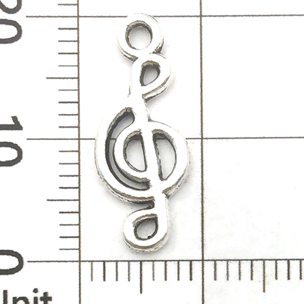 One antique silver musical note - 0.5g - 8*20mm - 6401
