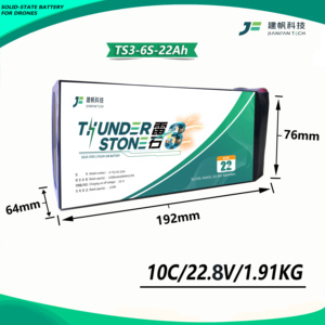 แบตเตอรี่โดรน Thunder Stone TS3 Series 280Wh/kg แบตเตอรี่กึ่งโซลิดสเตท 22Ah 22.8V/26.6V/45.6V/49.4V/53.2V รุ่น JF-TS3-22000 - Product Image 4