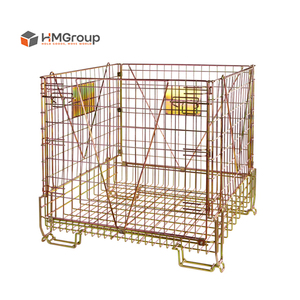 Cage en fil métallique pliable et empilable en acier doux Q235, capacité de charge lourde de 600 kg, galvanisée, pour le stockage de préformes en PET - Product Image 2