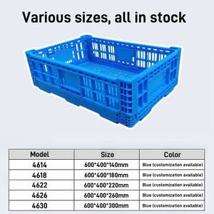 Складной штабелируемый пластиковый ящик-сетка 600*400*220 мм, легкий, прочный, для транспортировки - Product Image 5