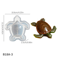 Moule en silicone tortue/lézard/grenouille de qualité alimentaire pour bougies d'aromathérapie DIY, décoration en résine/plâtre, gâteau en fondant