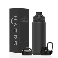 2025 Vente Chaude Personnalisé Grande Capacité Fiole À Vide Boisson Thermique Sport Bouteille D'eau avec LOGO 3 Couvercles