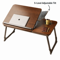 Bureau portable en bois réglable en hauteur, table pliable pour lit, support d'ordinateur pour bureau, maison, travail, étude, chambre
