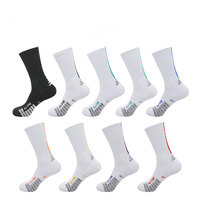 Chaussettes de basket-ball personnalisées pour jeunes hommes, blanches, USA, écologiques, respirantes