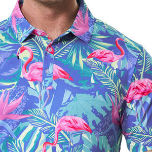 Camisa de manga corta personalizada para hombre Polo Golf secado rápido sublimación sólida impresa poliéster al por mayor Spandex diseño de camuflaje - Product Image 5