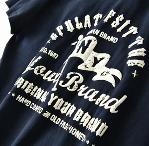 Impression soufflée de vinyle transfert de chaleur de logo personnalisé pour les vêtements de marque et les vêtements de mode avec effet bouffant 3D haute densité durable - Product Image 4