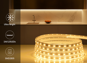 Chất Lượng Cao AC 110V 220V <span class=keywords><strong>LED</strong></span> Strip Lights 2835SMD 120LEDs/M Linh Hoạt Đèn Ngoài Trời Không Thấm Nước <span class=keywords><strong>LED</strong></span> <span class=keywords><strong>Tape</strong></span> Với EU/US Cắm Điện - Product Image 5