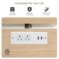 Meuble de cuisine en bois, organisateur mobile avec deux grands tiroirs de rangement, îlot de cuisine roulant avec étagère à épices, imperméable et écologique