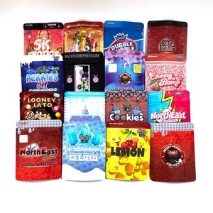 Custom Print Resealable Plastic Food Seal Packaging Ziplock Foil Pouch 3.5g 7g 14g Zipper Smell Proof Cookie Mylar <strong>Bag</strong> with logo - Product Image 1