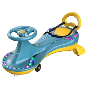 Nouveau style kiddie swing voiture direction musique niuniu clignotant roue pas cher price1-6years vieux enfants sain sport torsion voiture yoyo voiture