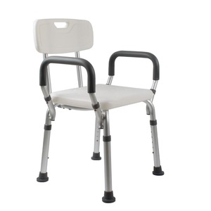 Chaise de douche en alliage d'aluminium avec accoudoirs élargis pour personnes âgées, équipement de sécurité pour salle de bain, capacité de charge de 100 kg - Product Image 2
