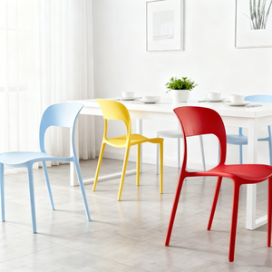 Chaise en plastique économique pour la maison et l'extérieur, de bonne qualité, design simple, confortable pour la terrasse, le jardin, la salle à manger - Product Image 1