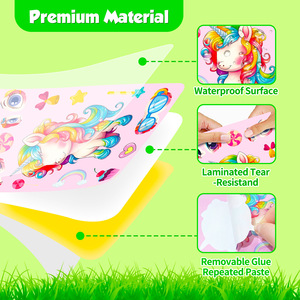 Autocollants personnalisés avec logo, 6 pièces par paquet, My Little Pony, autocollants pour changer le visage des personnages, autocollants pour gâteaux DIY, réutilisables, imperméables, autocollants mignons pour enfants - Product Image 3